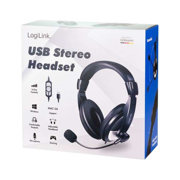 Logilink USB Stereo Headset Black