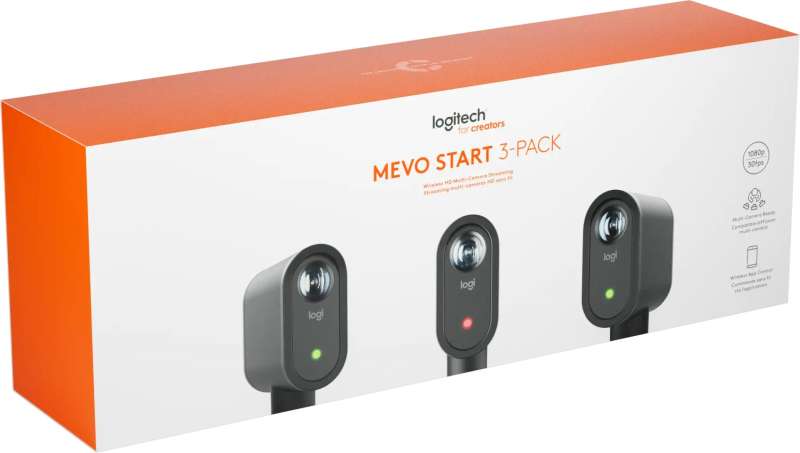 Logitech Mevo Start 3-Pack Black