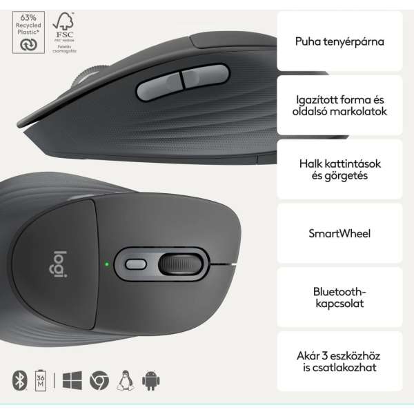 Logitech MK880 Signature Comfort Plus keyboard Combo Black HU