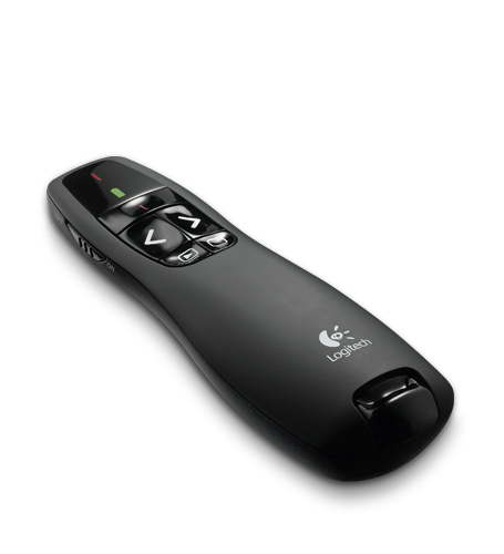 Logitech R400 Laser Presentation Remote Wireless Presenter Red Laser Black