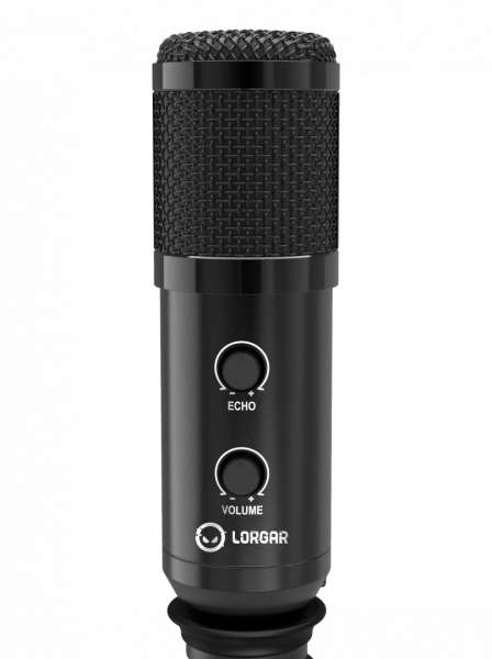 LORGAR 313 Professional Audio Condenser USB Microphone Black