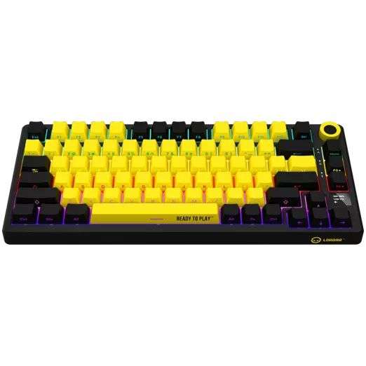 LORGAR KBP7075W Gaming Wireless Bluetooth Keyboard Black/Yellow US