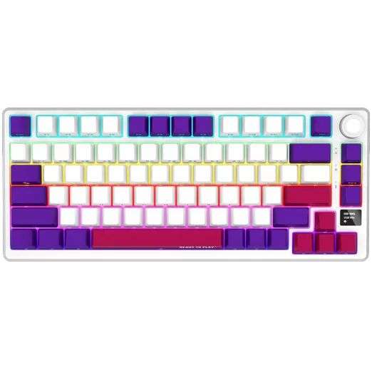 LORGAR KBP7075W Gaming Wireless Bluetooth Mechanical Keyboard White US