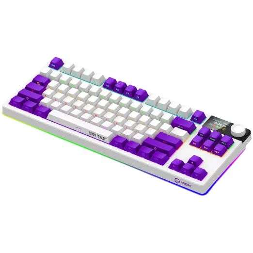 LORGAR KBP70TKLW Wireless Bluetooth Mechanical Gaming Keyboard White US