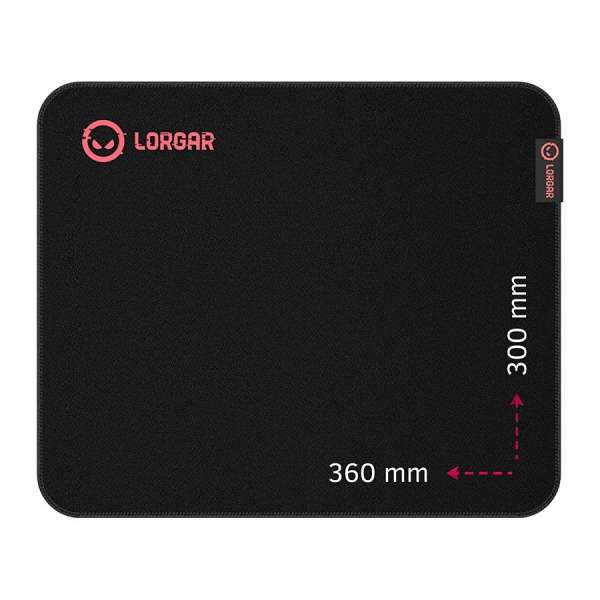 LORGAR Main 323 Egérpad Black/Red