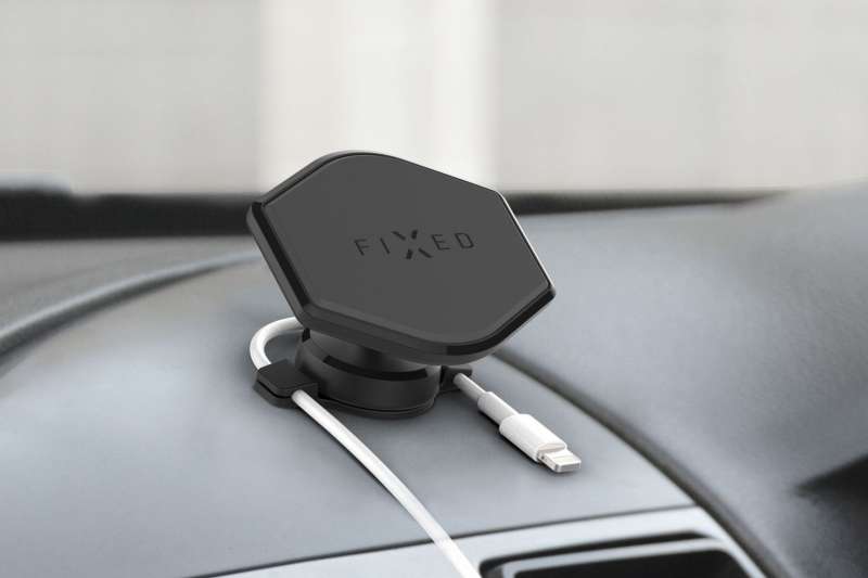 FIXED Icon Flex Mágneses telefontartó autóba, műszerfalra rögzíthető, Fekete
