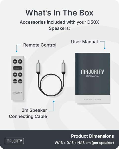 Majority D50X Bluetooth Speaker Black