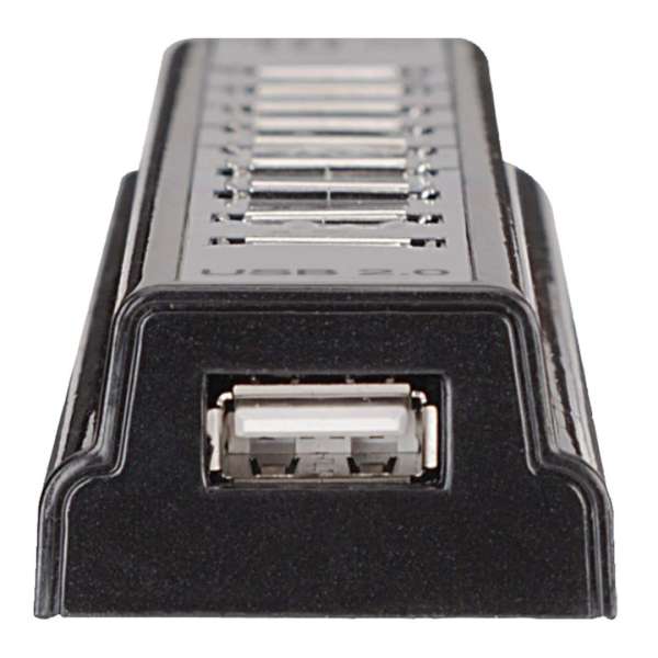 Manhattan 10-portos USB2.0 HUB Black