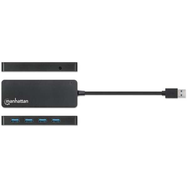 Manhattan 4-portos USB3.2 HUB Black