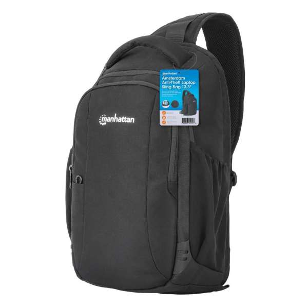 Manhattan Amsterdam Anti-Theft Laptop Sling Bag 13,3" Black