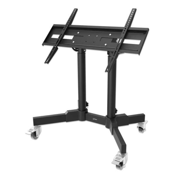 Manhattan Compact Height-Adjustable TV Cart 23"-70" Black