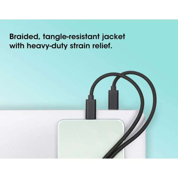Manhattan Dual USB-C Charging Cable 100W 2m Black
