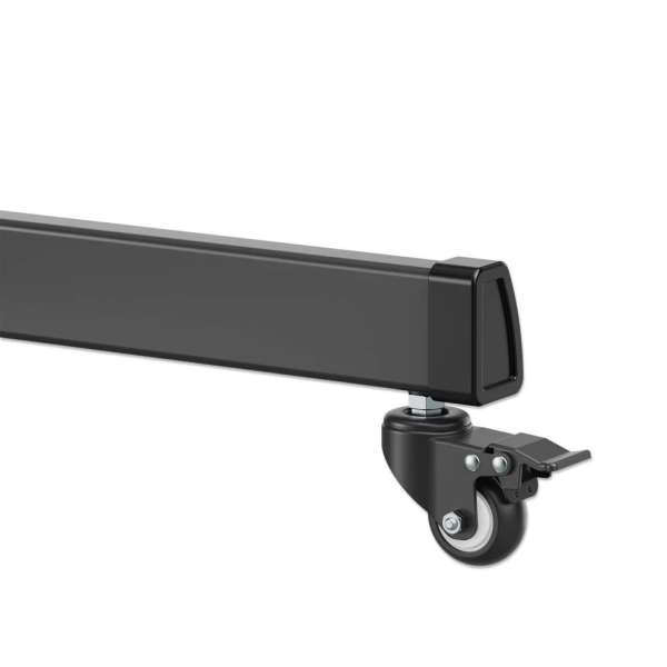 Manhattan Large-Screen Multimedia TV Cart with Tool-Free Height Adjustment 60"-120" Black