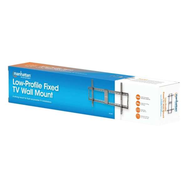 Manhattan Low-Profile Fixed TV Wall Mount 43"-100" Black