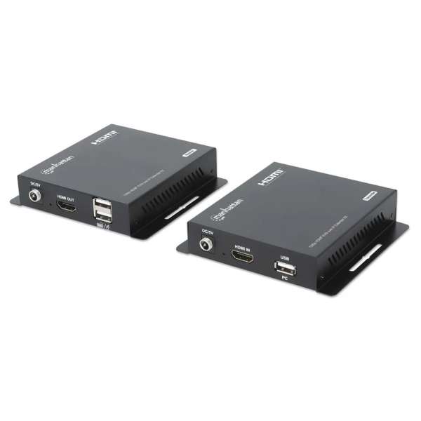 Manhattan KVM over IP Extender Kit 1080p 120m Black