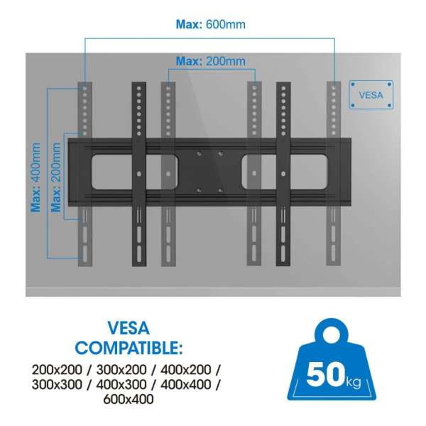 Manhattan Outdoor Full-Motion TV Wall Mount 37"-86" Black