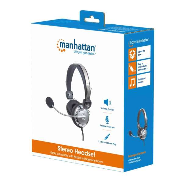 Manhattan Stereo Headset Black