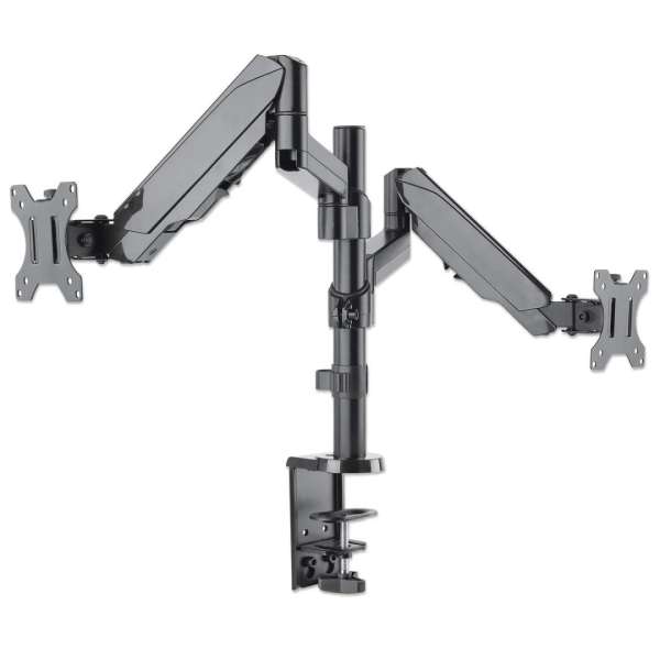 Manhattan Universal Gas Spring Monitor Mount with Height-Adjustable Arms 17"-32" Silver
