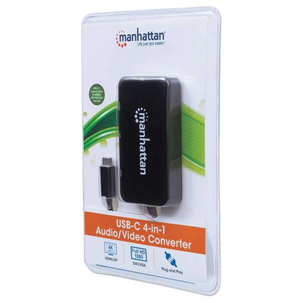 Manhattan USB-C 4-in-1 Audio/Video Converter