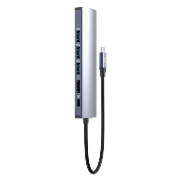 Manhattan USB-C PD 6-in-1 4K Docking Station / Multiport Hub