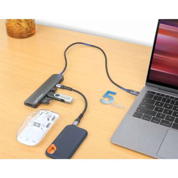 Manhattan USB-C PD 7-in-1 HDMI 4K Docking Station / Multiport Hub