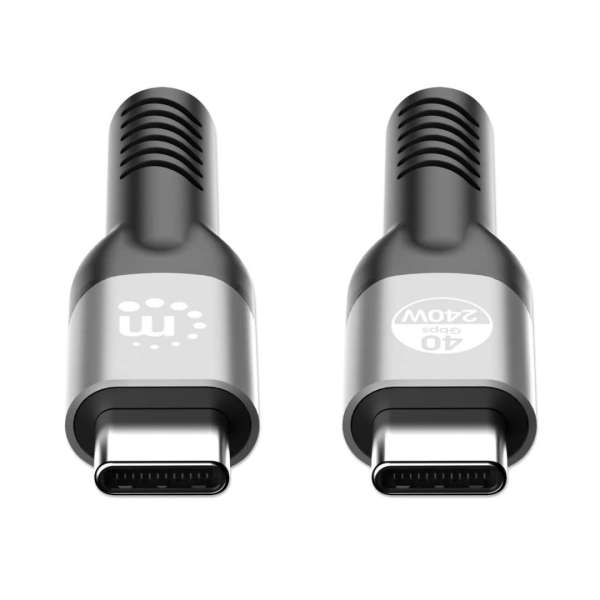 Manhattan USB-C to USB-C 240W 40Gbit/s 8K cable 1m Black