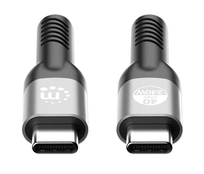 Manhattan USB-C to USB-C 240W 40Gbit/s 8K cable 2m Black