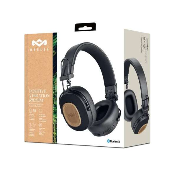 Marley Positive Vibration Riddim Bluetooth Headset Black