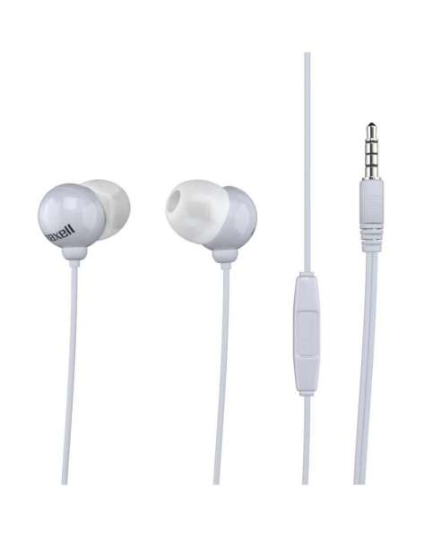Maxell Plugz + mic Earphone White