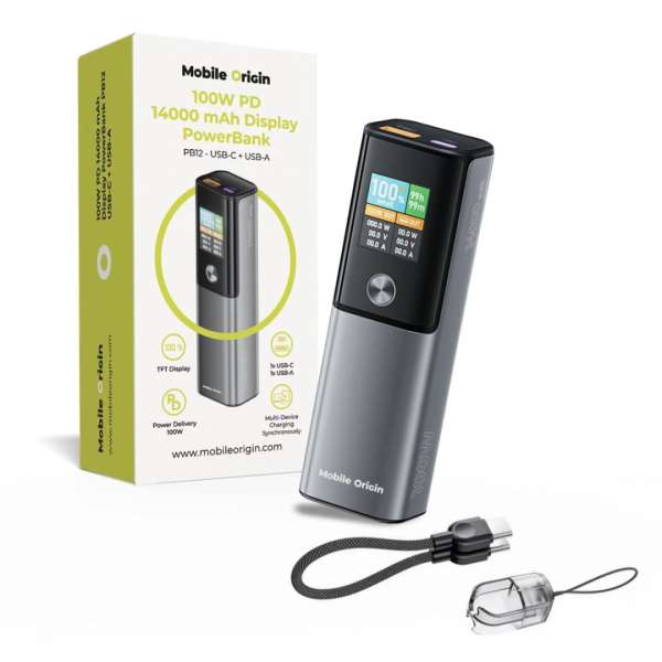 Mobile Origin 14000mAh PowerBank Black/Grey