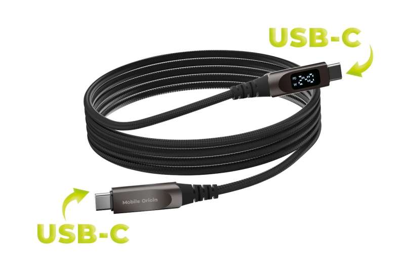 Mobile Origin 240W Display Cable USB-C to USB-C 1,5m Black