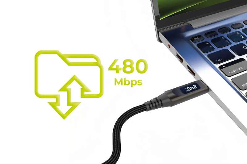 Mobile Origin 240W Display Cable USB-C to USB-C 1,5m Black