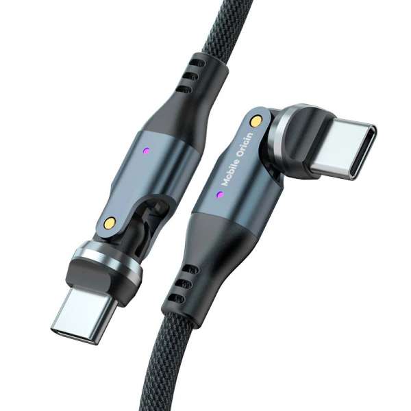 Mobile Origin 240W Rotating Cable 540° USB-C to USB-C 1m Black