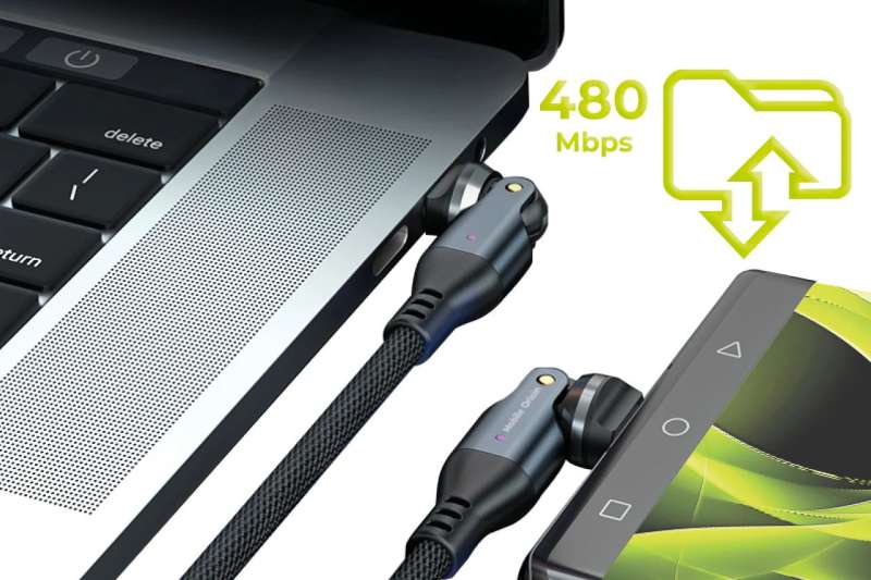 Mobile Origin 240W Rotating Cable 540° USB-C to USB-C 1m Black