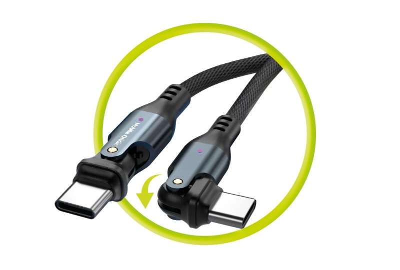 Mobile Origin 240W Rotating USB-C to USB-C Cable 1m Black