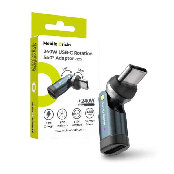 Mobile Origin 240W USB-C Rotation 540° Adapter CB13