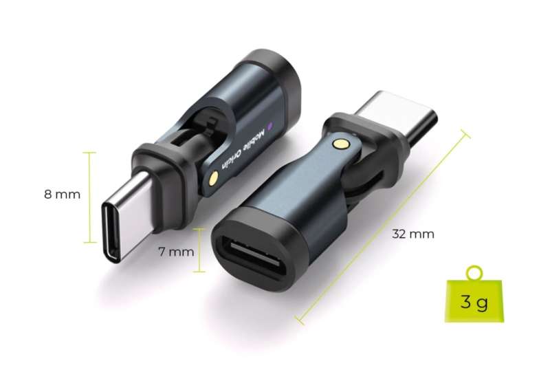 Mobile Origin 240W USB-C Rotation Adapter Black