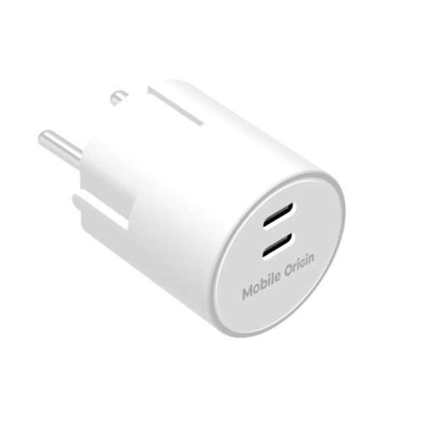 Mobile Origin 30W Charger Plug PW33 2x USB-C White