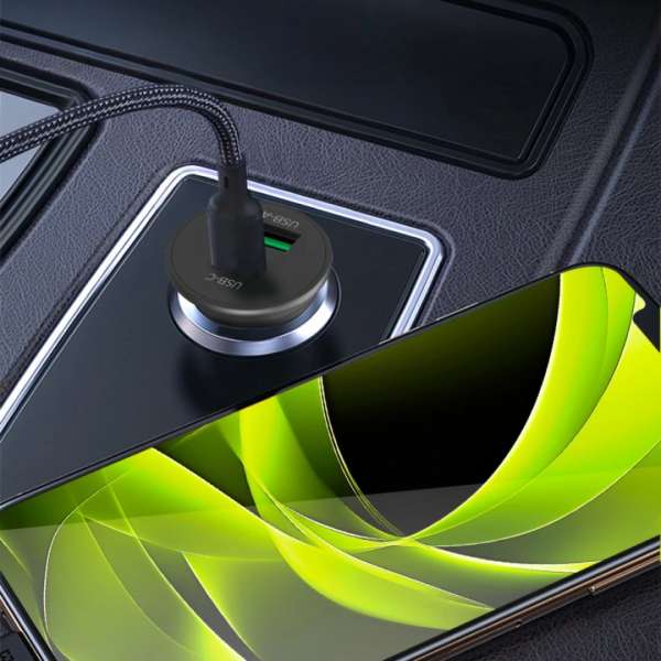 Mobile Origin 30W Super Car Charger CA19 - USB-C, USB-A Black