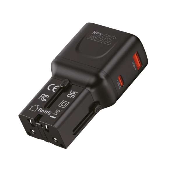Mobile Origin 35W Travel Adapter EU/US/UK/AU PW25 Black