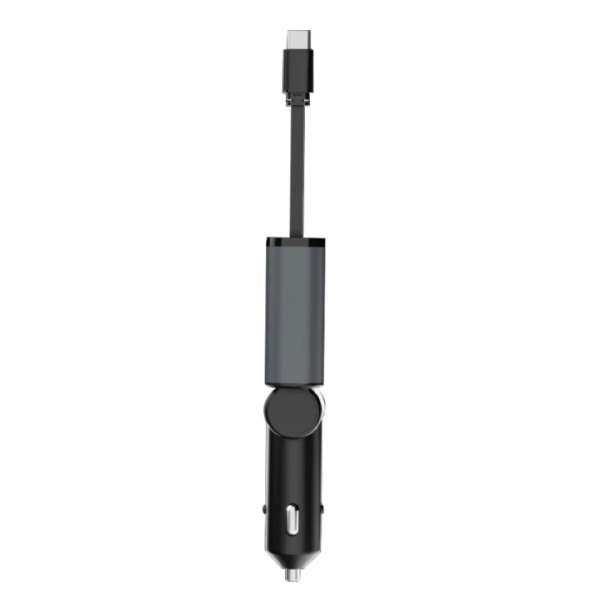 Mobile Origin 3in1 50W Car Charger CA27 - USB-C + USB-A, USB-C Space Gray