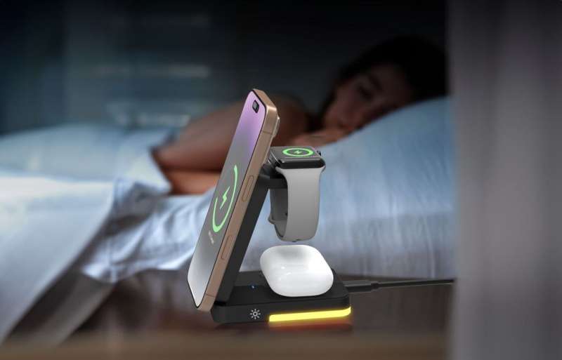 Mobile Origin 3in1 Foldable Charging Stand with light  PW28 Black