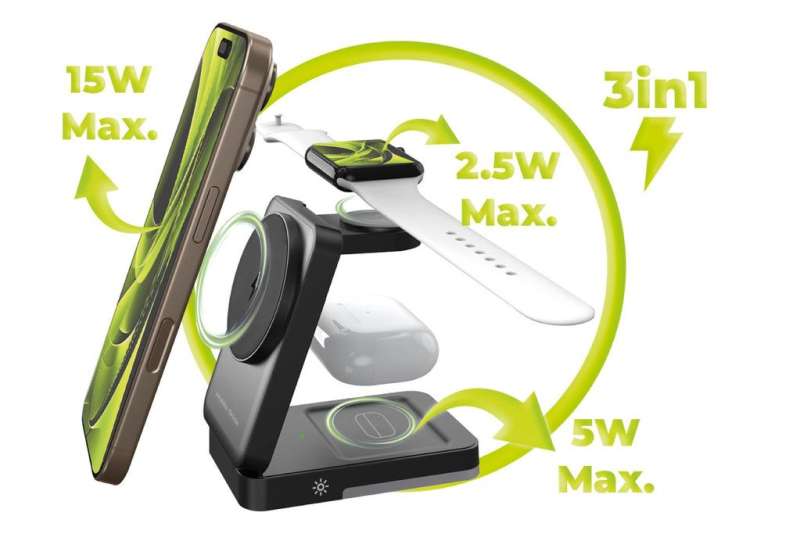Mobile Origin 3in1 Foldable Charging Stand with light  PW28 Black