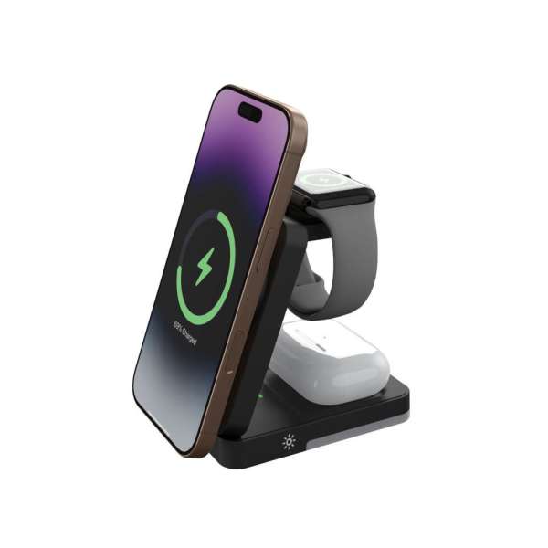 Mobile Origin 3in1 Foldable Charging Stand with light  PW28 Black