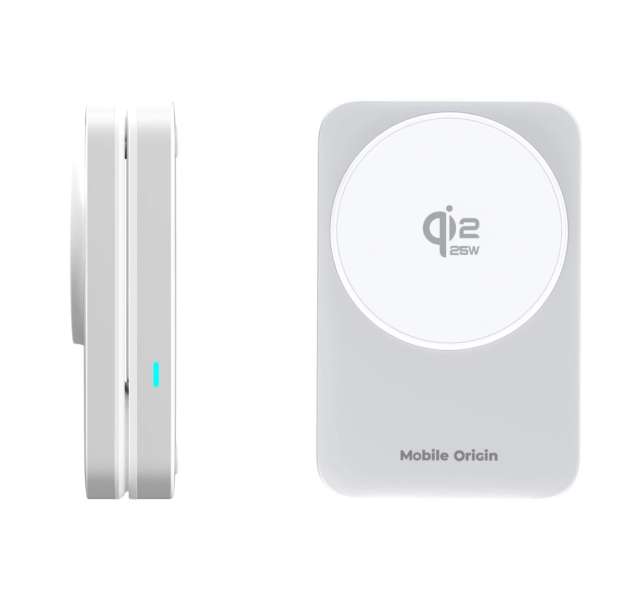 Mobile Origin 3in1 Qi2 MagSafe Compatible Foldable Charging Stand 25W PW35 Silver