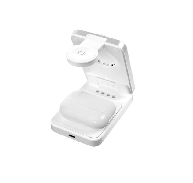 Mobile Origin 3in1 Qi2 MagSafe Compatible Foldable Charging Stand 25W PW35 Silver