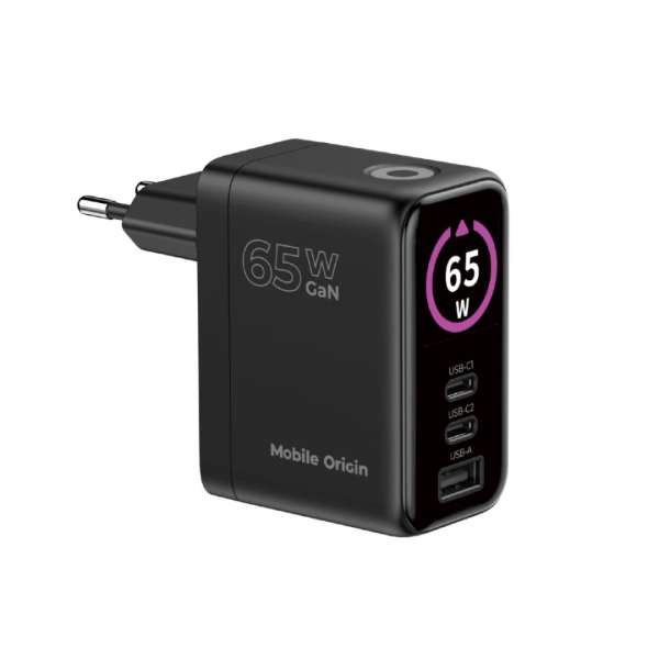 Mobile Origin 65W GaN Display Charger PW20 - 2x USB-C+USB-A