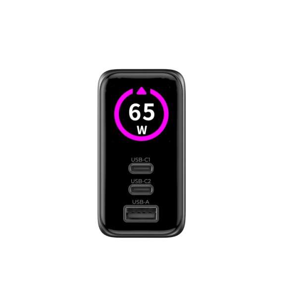 Mobile Origin 65W GaN Display Charger PW20 - 2x USB-C+USB-A