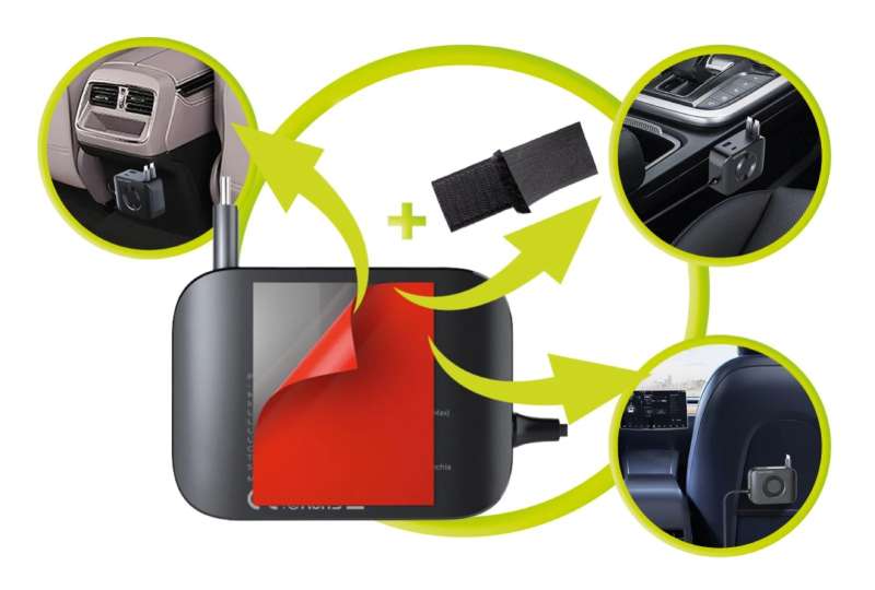Mobile Origin 75W 5in1 Car Charger CA23 - 2x USB-C + USB-A Port, 2x USB-C cable Black