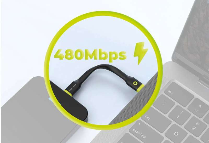 Mobile Origin Compact Cable USB-C to USB-C 10cm Black